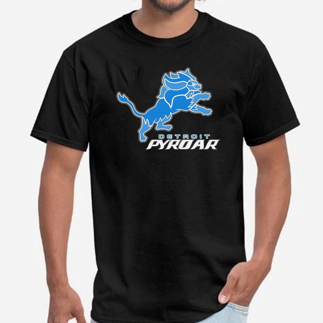 Detroit Lions Pyroar Excadrill Pokemon Football Logo Shirt