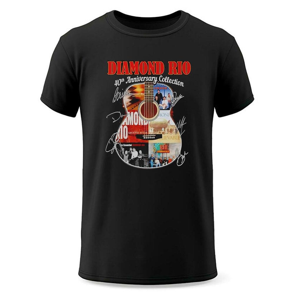 Diamond Rio 40th Anniversary Collection Signatures Shirt Diamond Rio 40th Anniversary Collection Signatures Shirt