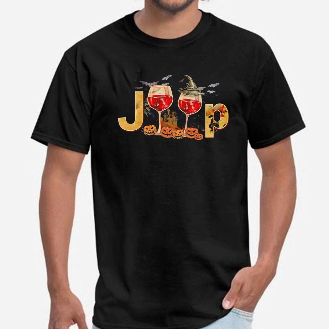 Halloween Jeep Wine And Pumpkin 2024 Shirt