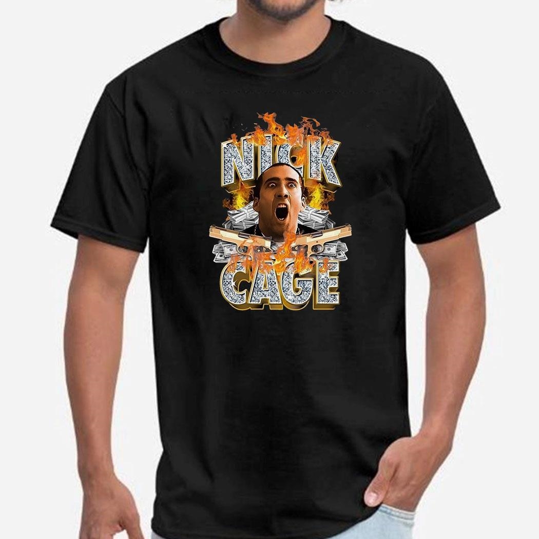 Official Nick Cage Nicolas Cage Dollar Fire Shirt