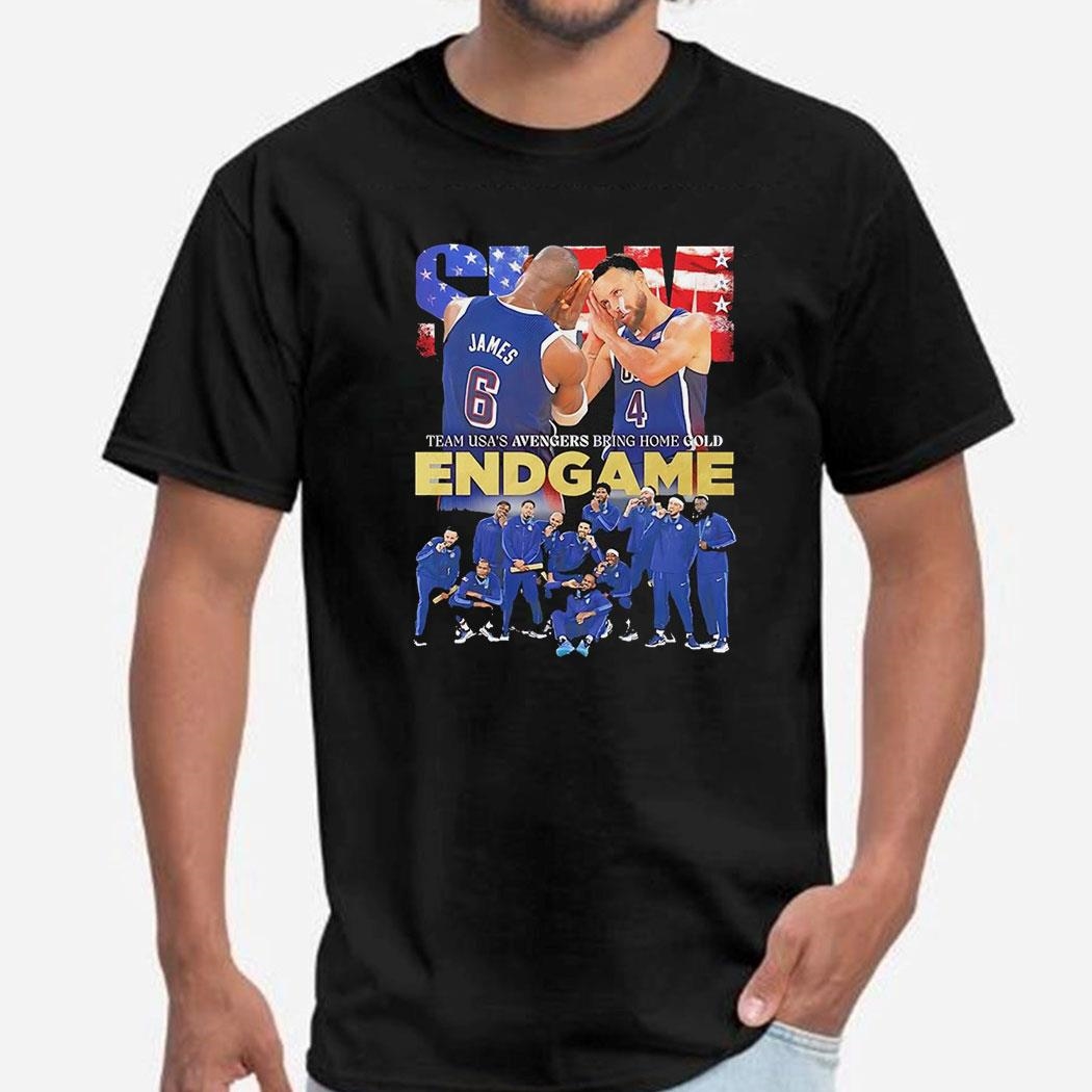 Slam Lebron And Stephen Team Usas Avenger Bring Home Gold End Game Shirt