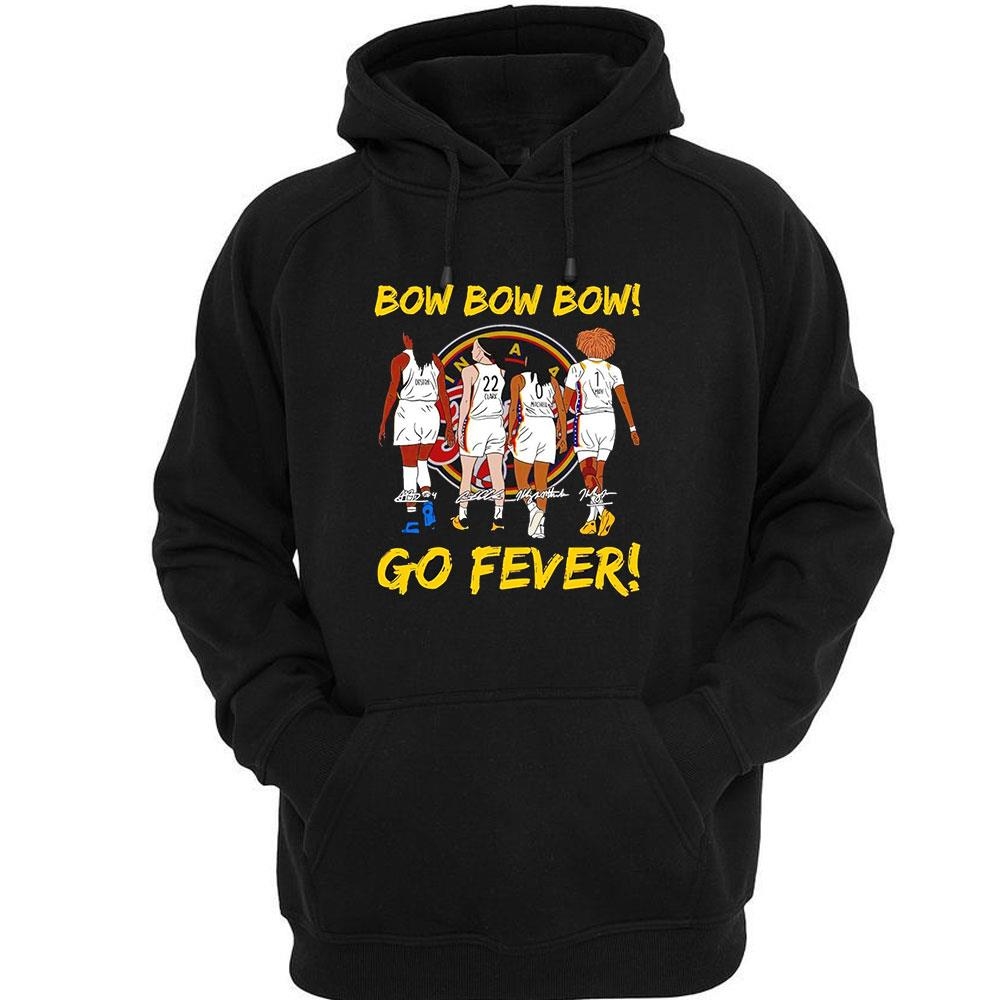 Bow Bow Bow Go Indiana Fever Signatures Shirt Bow Bow Bow Go Indiana Fever Signatures Shirt