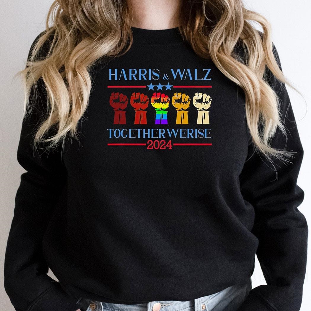 2024 Harris Vs Walz Hands Lgbt Together Weries Shirt