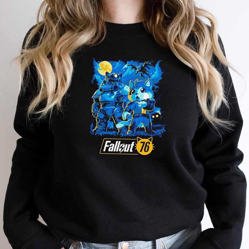 Cat Fallout 76 Characters Cartoon Shirt
