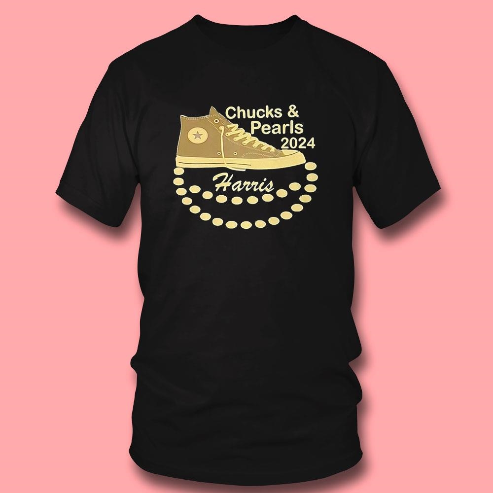 Harris Chucks And Pearls 2024 Retro Shirt Harris Chucks And Pearls 2024 Retro Shirt