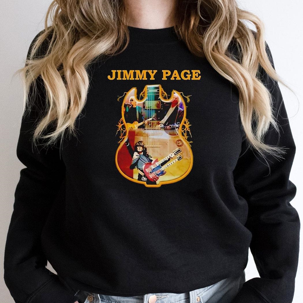 Jimmy Page Guitar Lightning Shirt