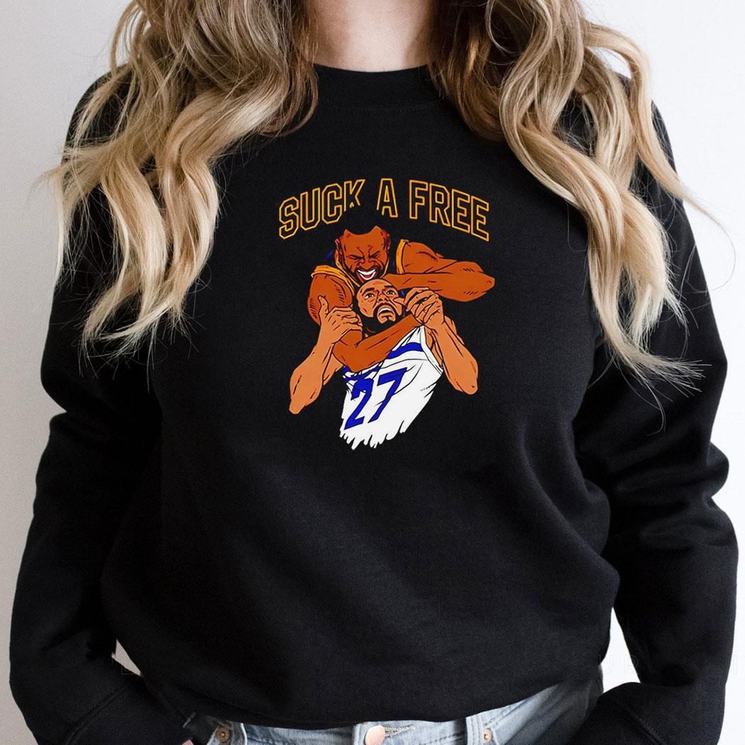 Josiah Johnson Wearing Golden State Warriors Suck A Free Day Shirt