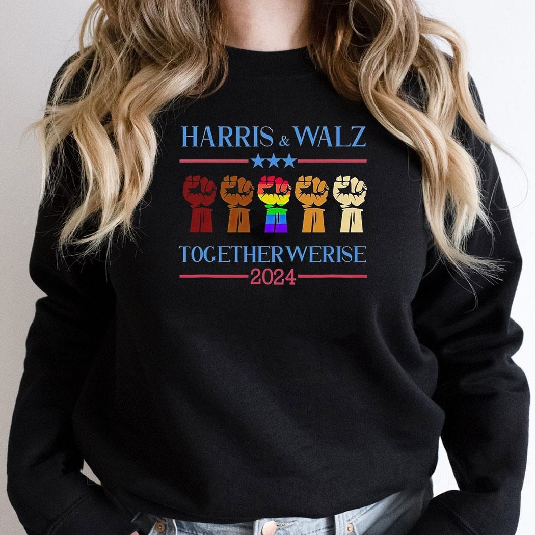 Kamala Harris Tim Walz 2024 Lgbt Together Werise Shirt