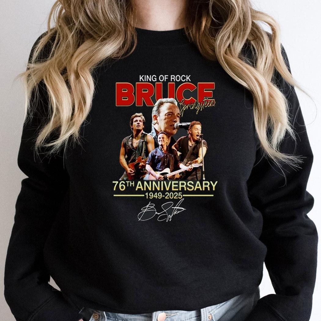 King Of Rock Bruce Springsteen 76th Anniversary 1949 2025 Shirt