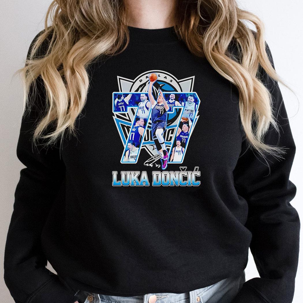 Luka Doncic 77 Dallas Mavericks Basketball Signature Graphic Shirt