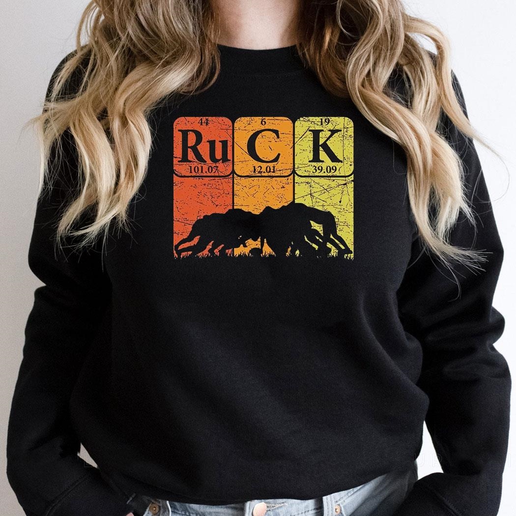 Ruck Rugby Periodic Table Elements Rugby Player Nerd Retro Shirt