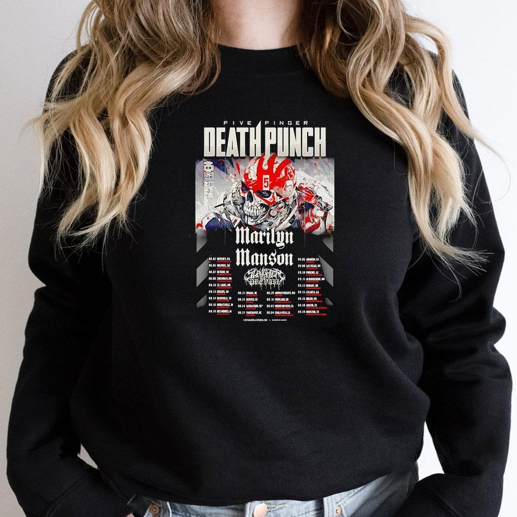 Skeleton Marilyn Manson Five Finger Death Punch Shirt Skeleton Marilyn Manson Five Finger Death Punch Shirt