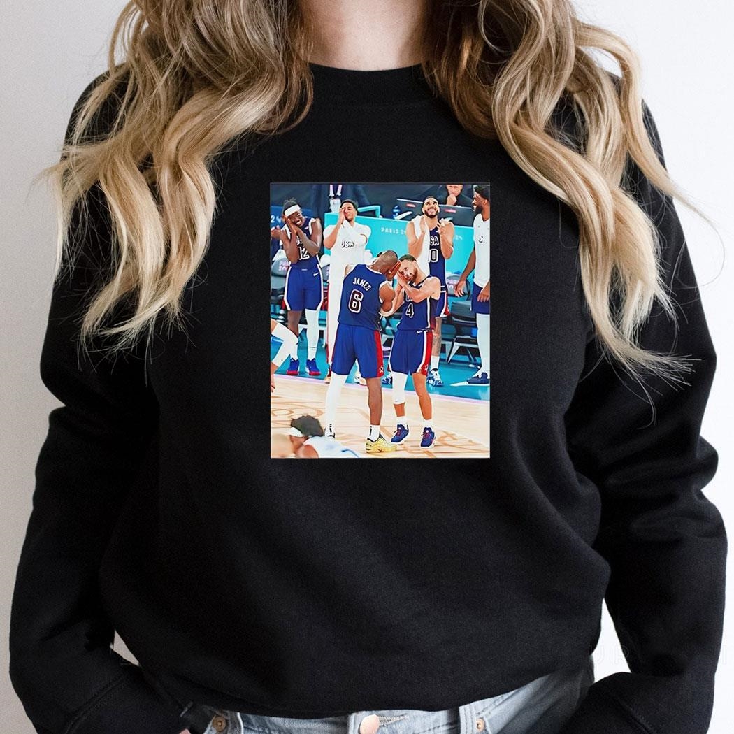 Steph Curry And Lebron James Basketball Olympic Paris 2024 Shirt