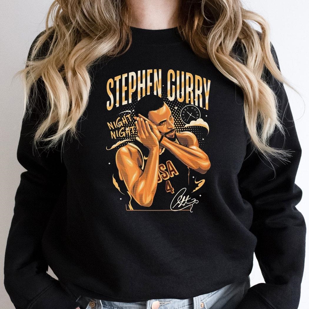 Stephen Curry Night Night France Paris Signature Olympic Paris 2024 Shirt
