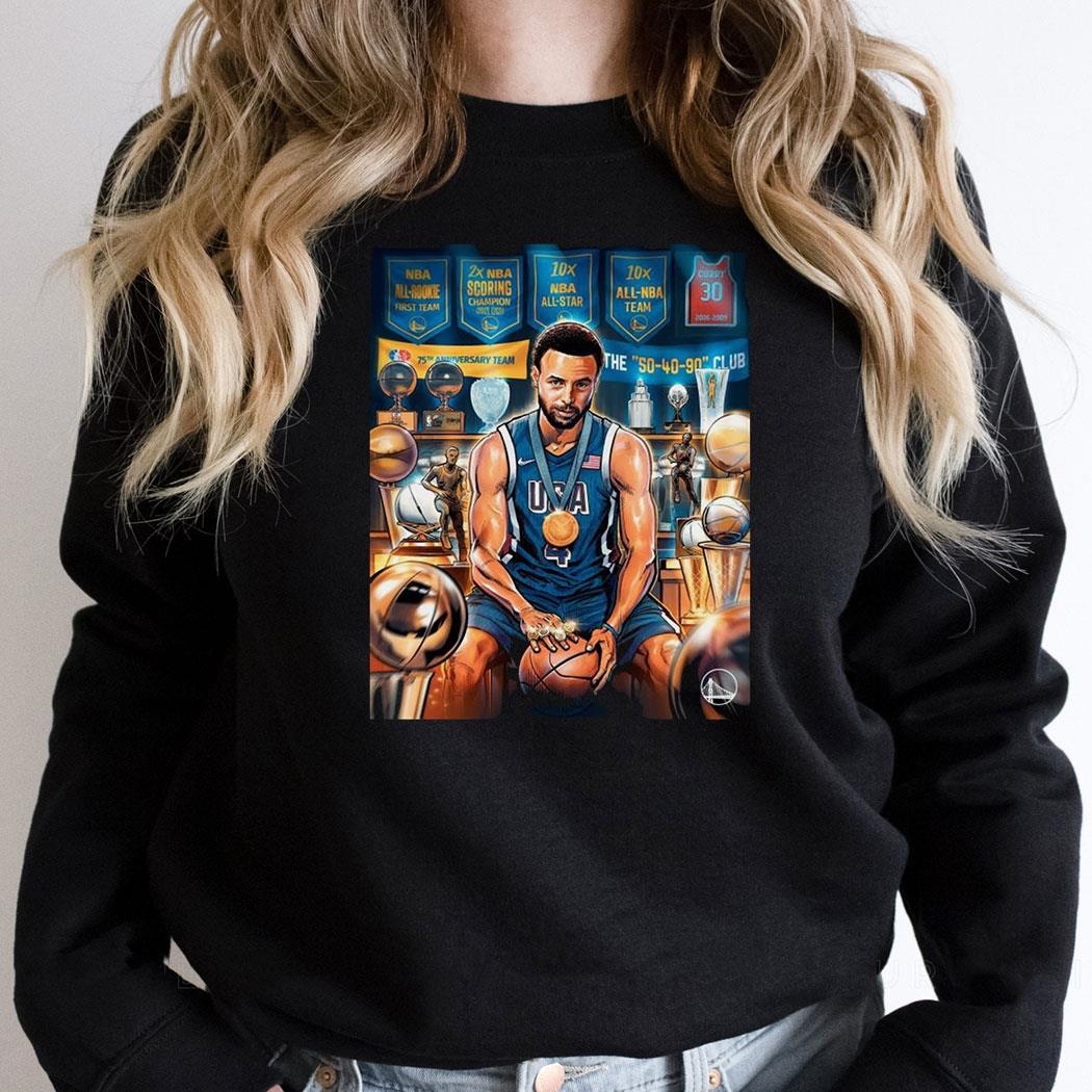 Stephen Curry Usa Basketball Olympic Paris 2024 Poster Painting Shirt