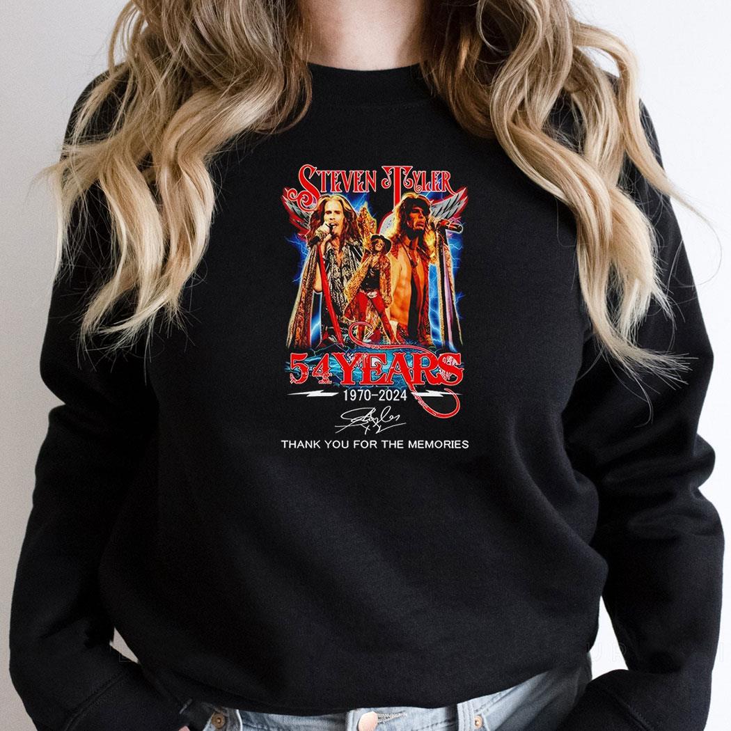 Steven Tyler 54 Years 1970 2024 Thank You For The Memories Shirt