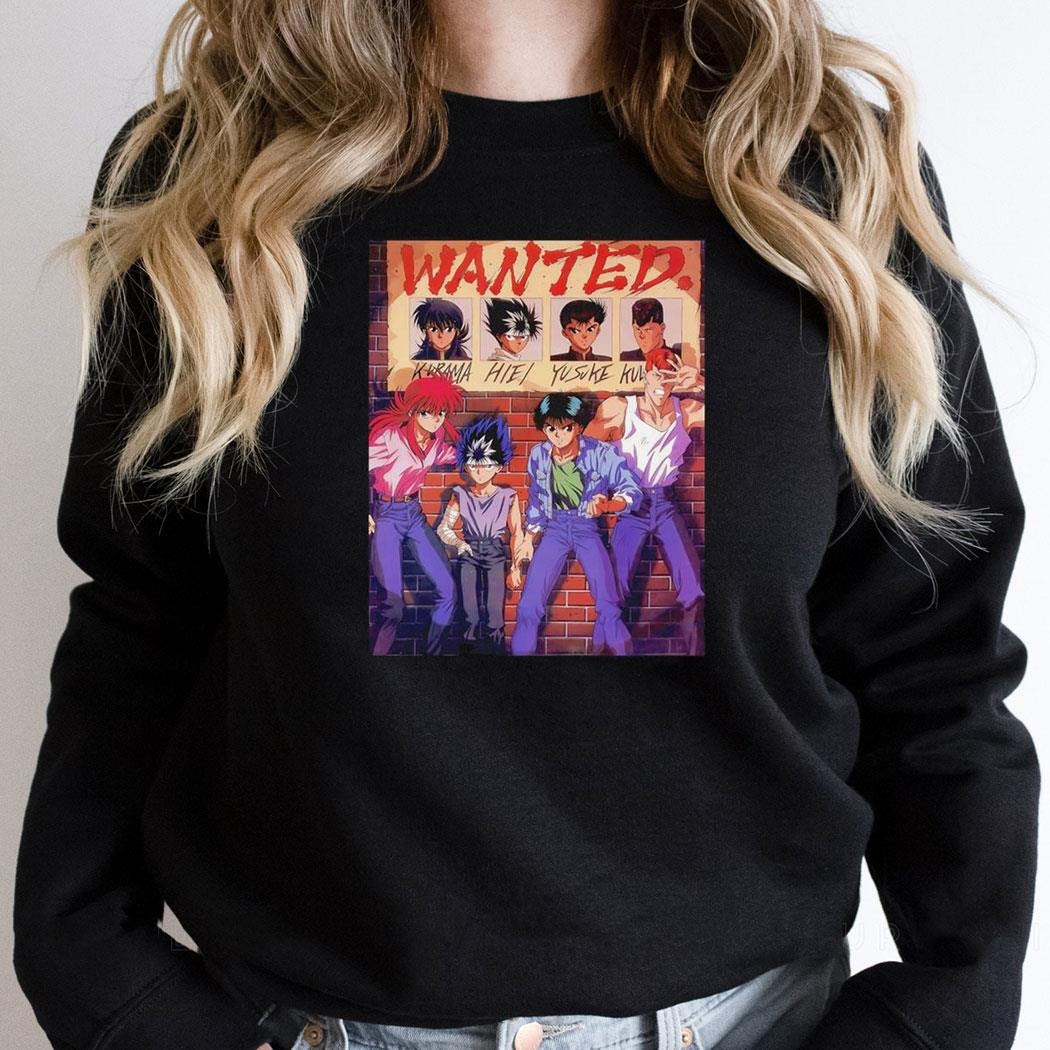 Yu Yu Hakusho Wanted 1992 Shirt Yu Yu Hakusho Wanted 1992 Shirt