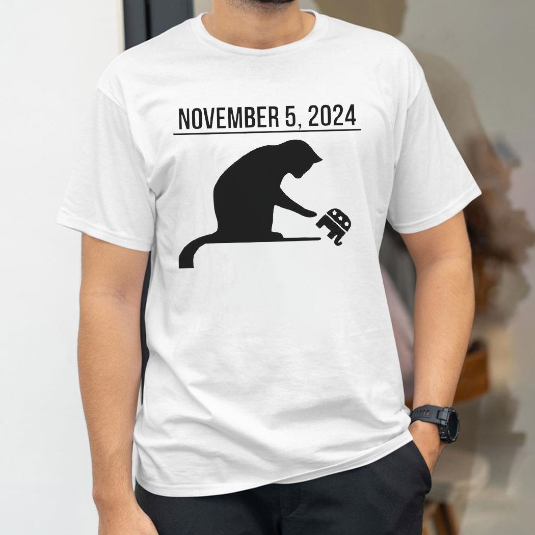 Cat Kicking The Republican Elephant 2024 Shirt