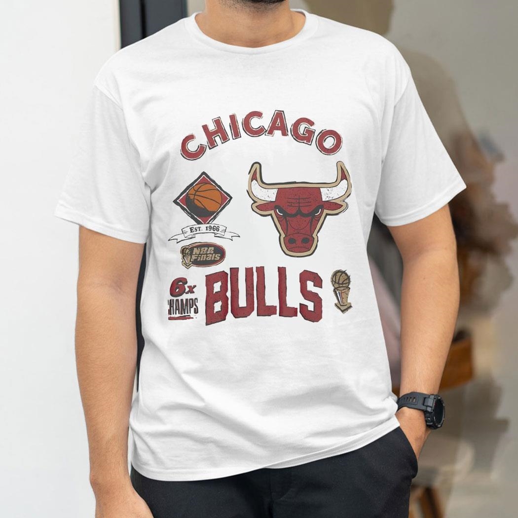 Chicago Bulls Hardwood Classics Legacy Defined Retro Championships Nba Finals 6x Champs Shirt