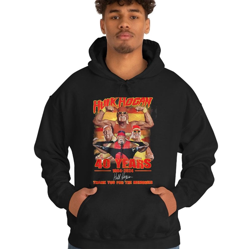 Hulk Hogan 40 Years 1984 2024 Thank You For The Memories Shirt Hulk Hogan 40 Years 1984 2024 Thank You For The Memories Shirt