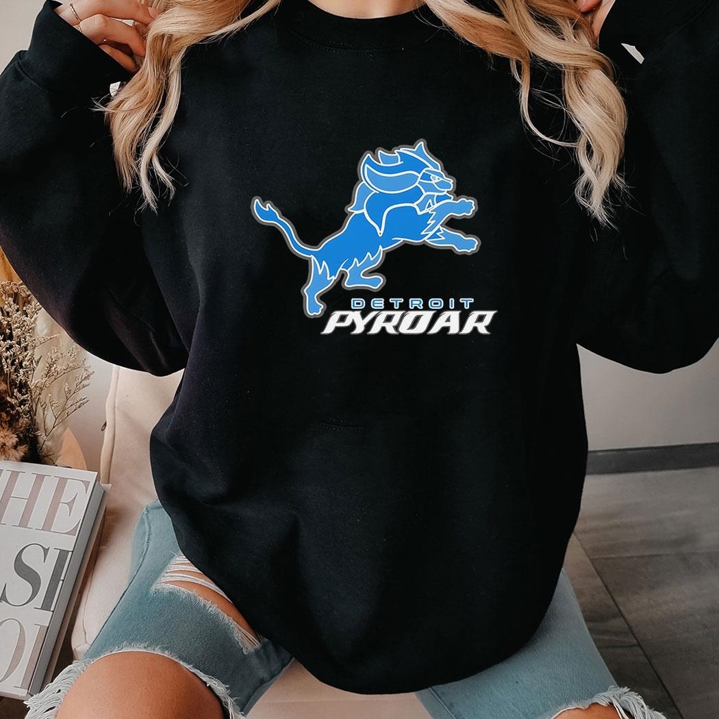 Detroit Lions Pyroar Excadrill Pokemon Football Logo Shirt