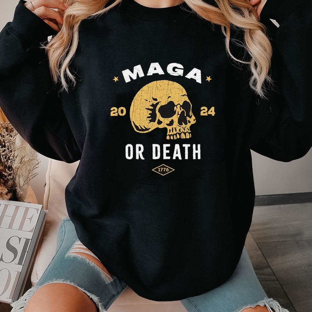 Skull Maga Or Death 2024 Logo Shirt