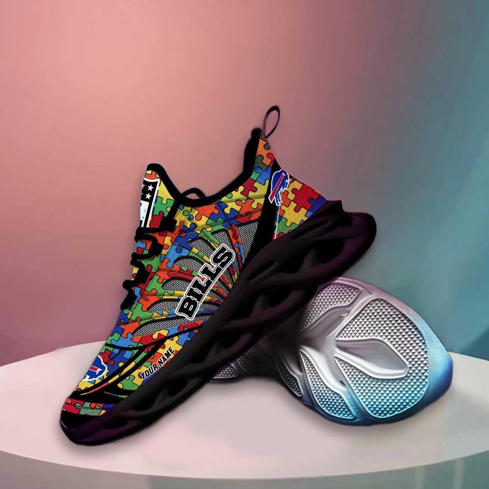 Buffalo Bills Nfl Autism Personalized Clunky Max Soul Shoes