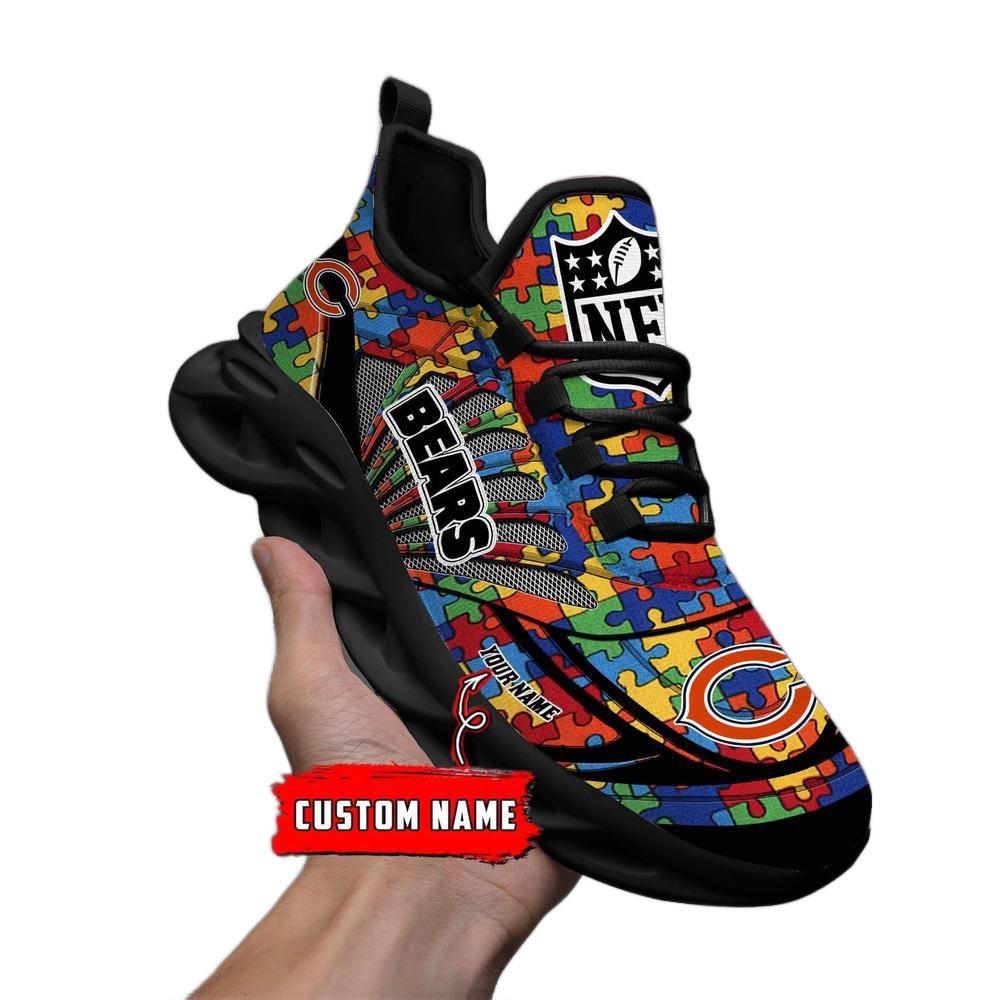 Chicago Bears Nfl Autism Personalized Clunky Max Soul Shoes
