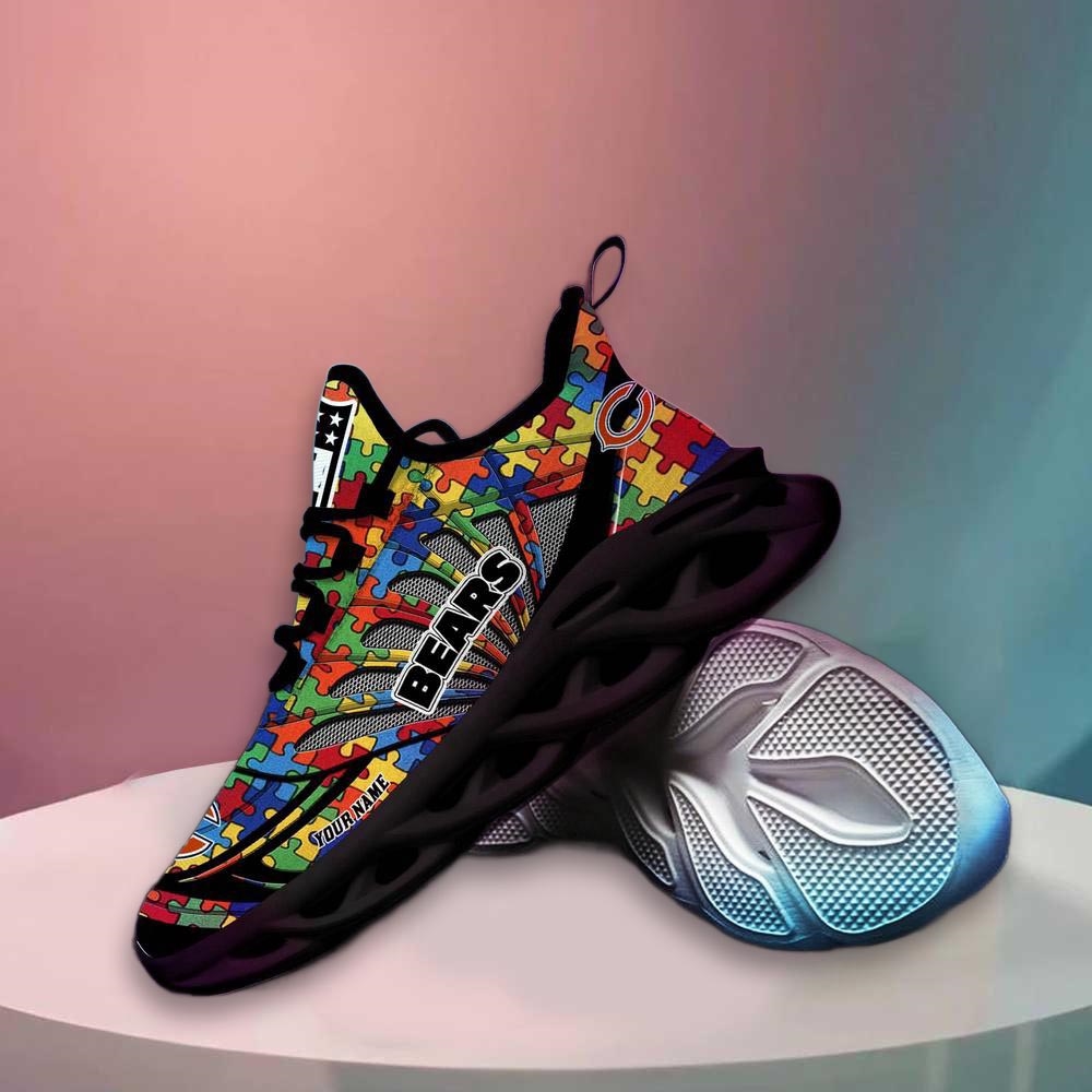 Chicago Bears Nfl Autism Personalized Clunky Max Soul Shoes