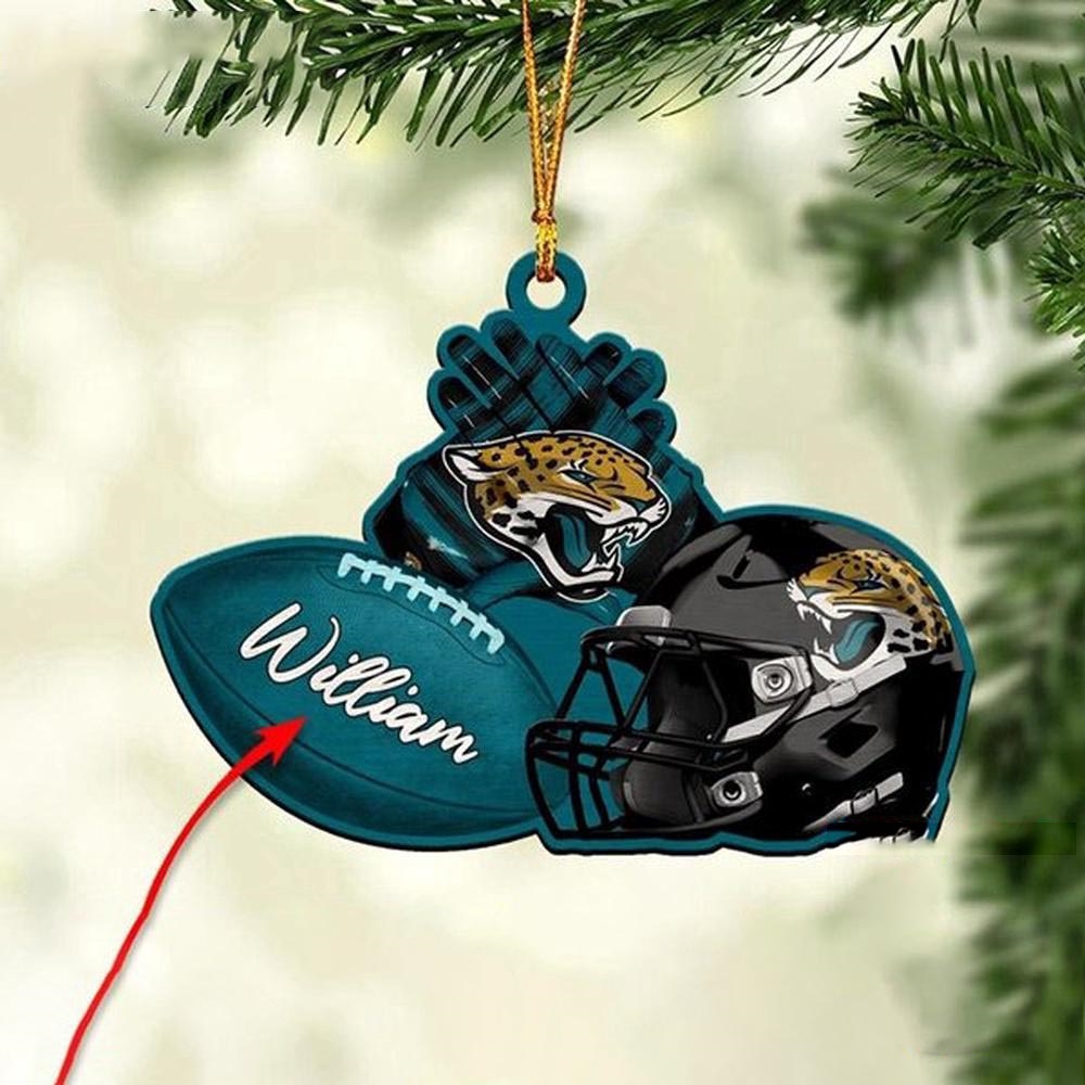 Jacksonville Jaguars Nfl Helmet Christmas Ornament Custom Name Decoration