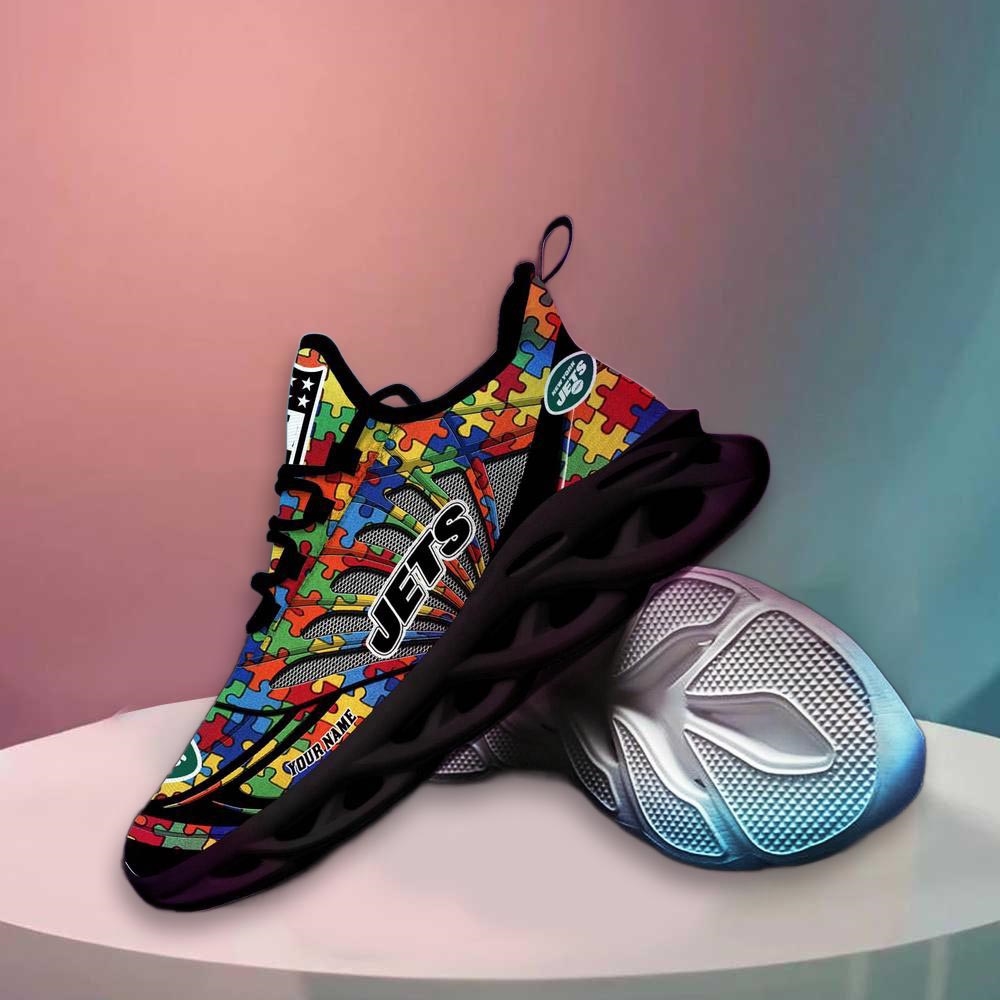 New York Jets Nfl Autism Personalized Clunky Max Soul Shoes