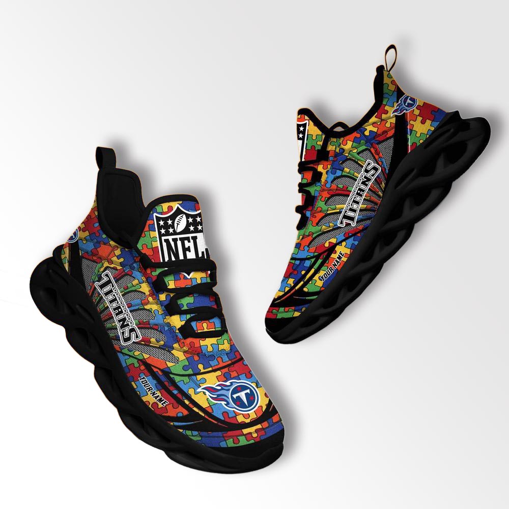 Tennessee Titans Nfl Autism Personalized Clunky Max Soul Shoes Tennessee Titans Nfl Autism Personalized Clunky Max Soul Shoes