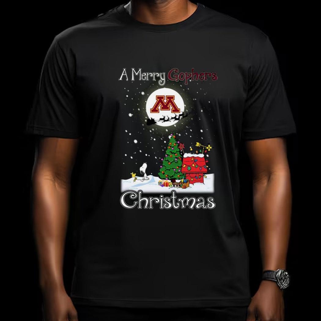 Minnesota Golden Gophers Snoopy Merry Christmas Shirt