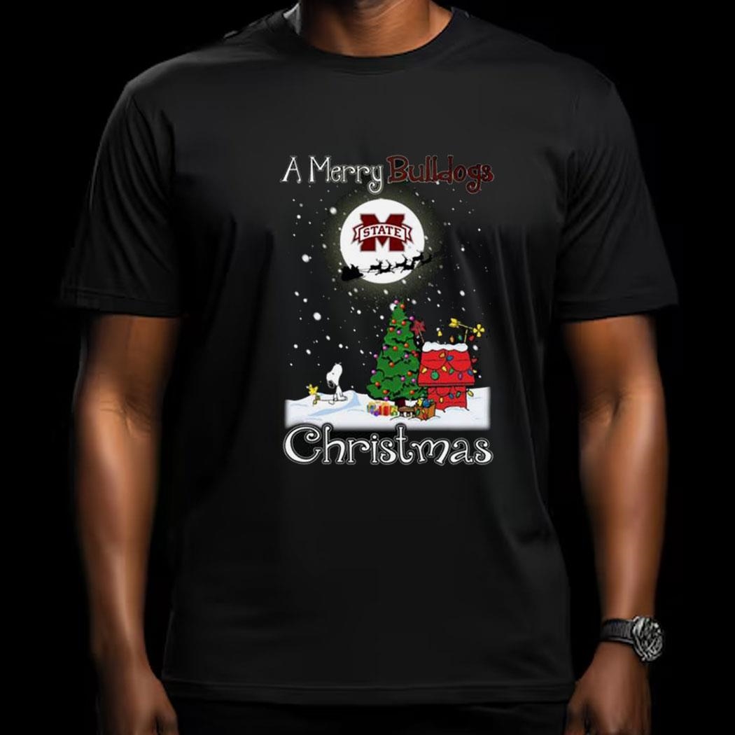 Mississippi State Bulldogs Snoopy Merry Christmas Shirt