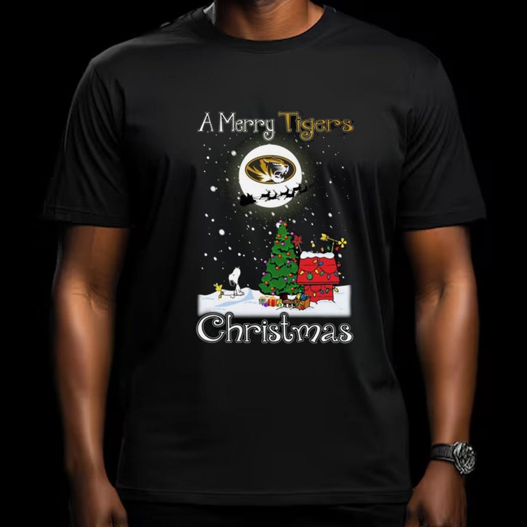 Missouri Tigers Snoopy Merry Christmas Shirt