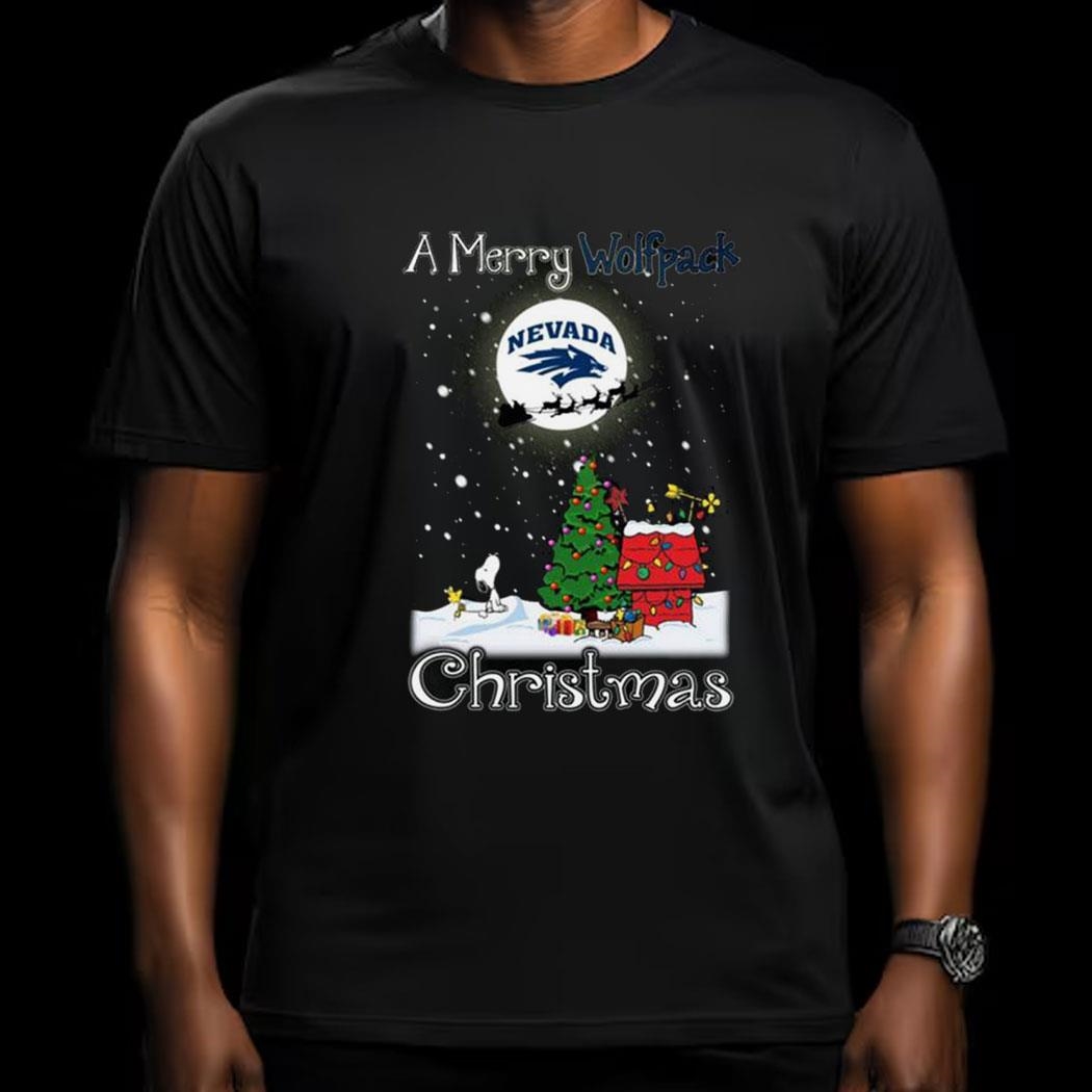 Nevada Wolf Pack Snoopy Merry Christmas Shirt Nevada Wolf Pack Snoopy Merry Christmas Shirt