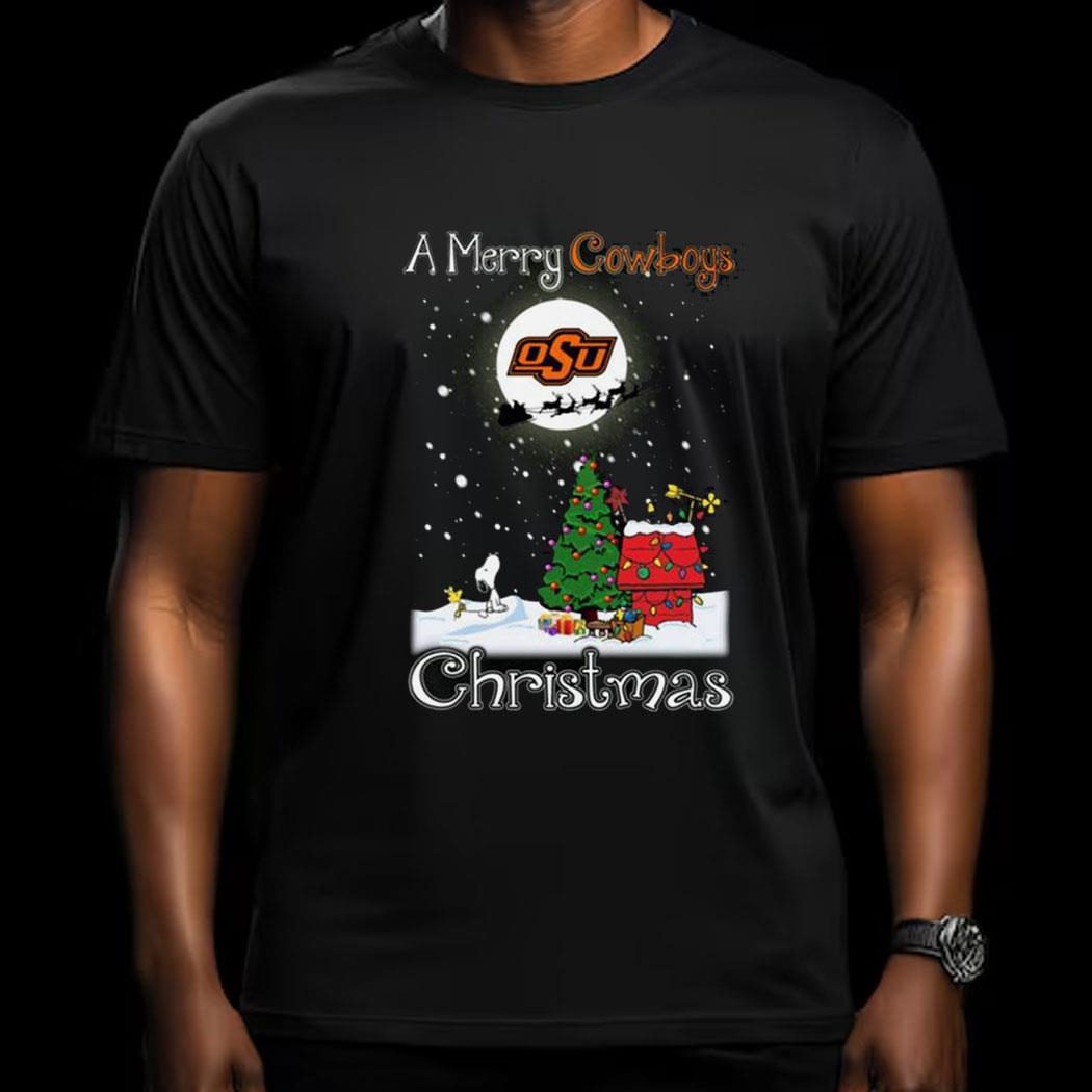 Oklahoma State Cowboys Snoopy Merry Christmas Shirt Oklahoma State Cowboys Snoopy Merry Christmas Shirt