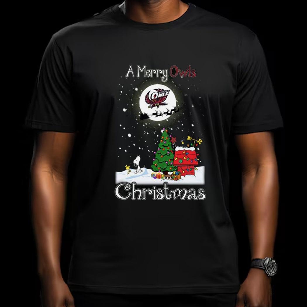 Temple Owls Snoopy Merry Christmas Shirt
