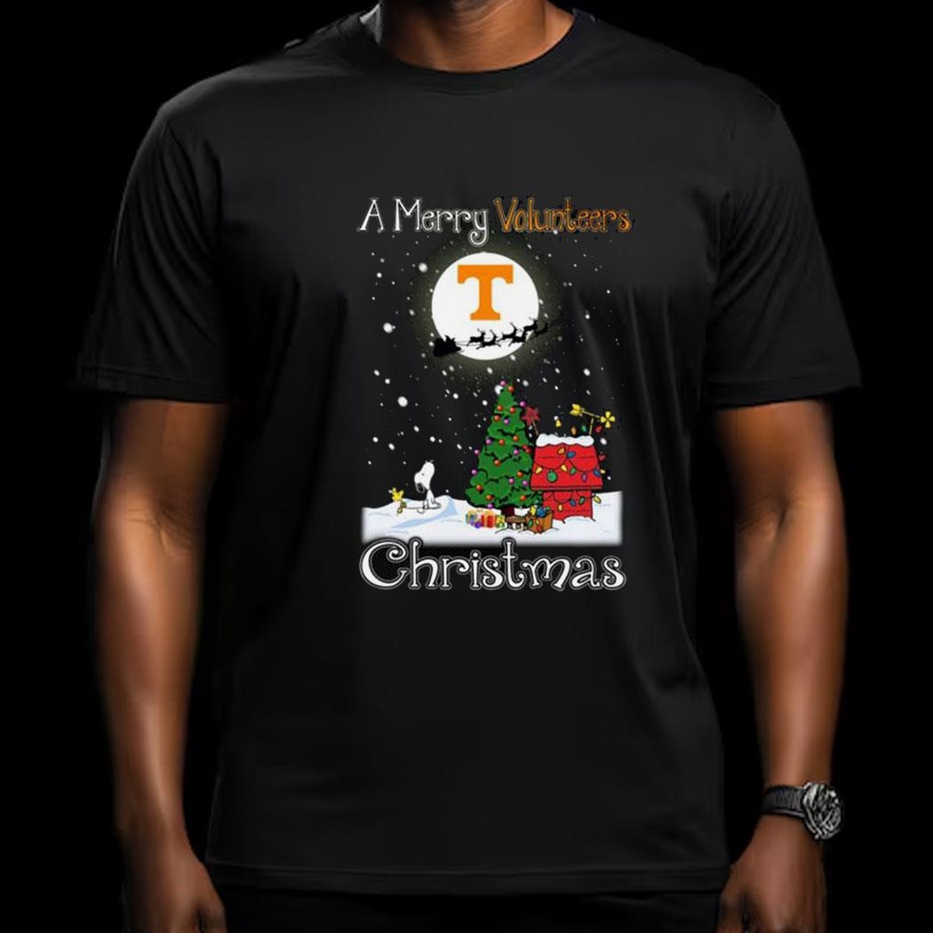 Tennessee Volunteers Snoopy Merry Christmas Shirt