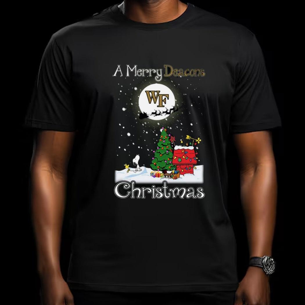 Wake Forest Demon Deacons Snoopy Merry Christmas Shirt