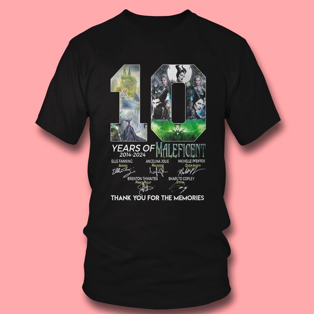 Disney Maleficent 10 Years Of Memories Thank You 2014-2024 Shirt Disney Maleficent 10 Years Of Memories Thank You 2014-2024 Shirt