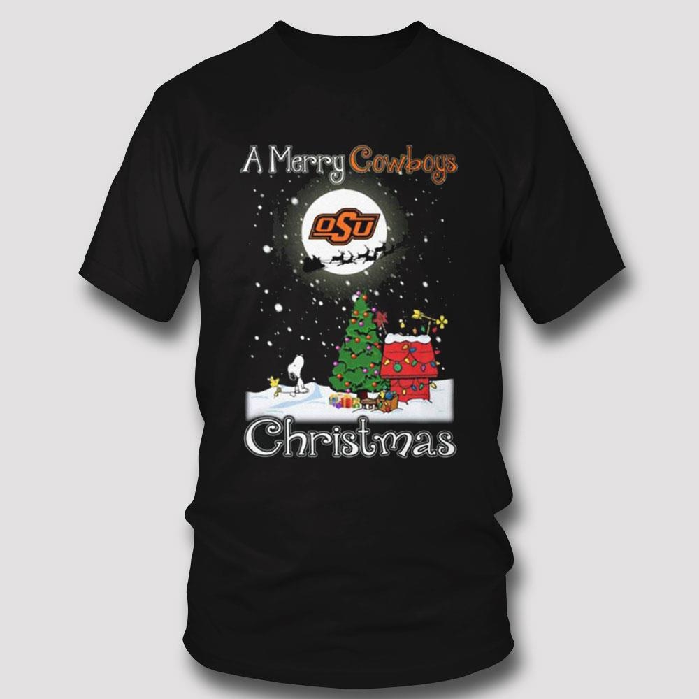 Oklahoma State Cowboys Snoopy Merry Christmas Shirt Oklahoma State Cowboys Snoopy Merry Christmas Shirt