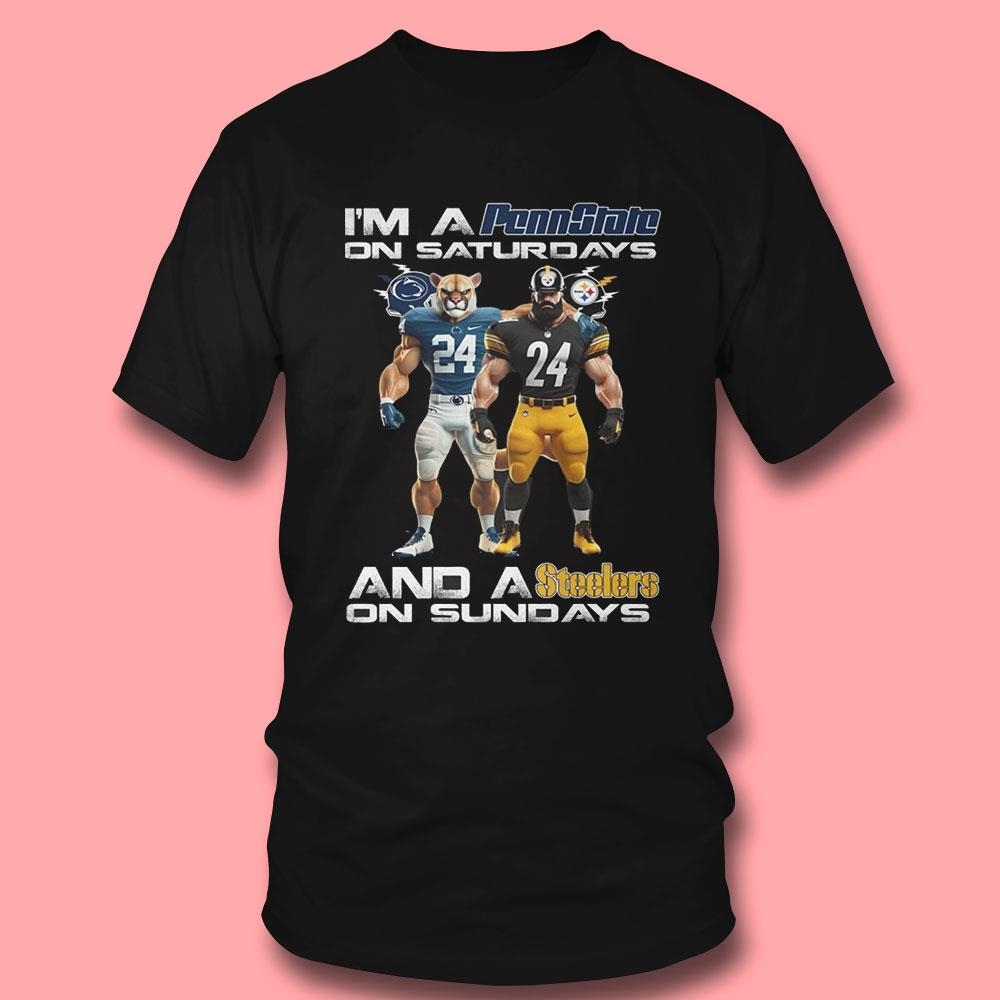 Penn State Nittany Lions On Saturdays Pittsburgh Steelers On Sundays Shirt Penn State Nittany Lions On Saturdays Pittsburgh Steelers On Sundays Shirt