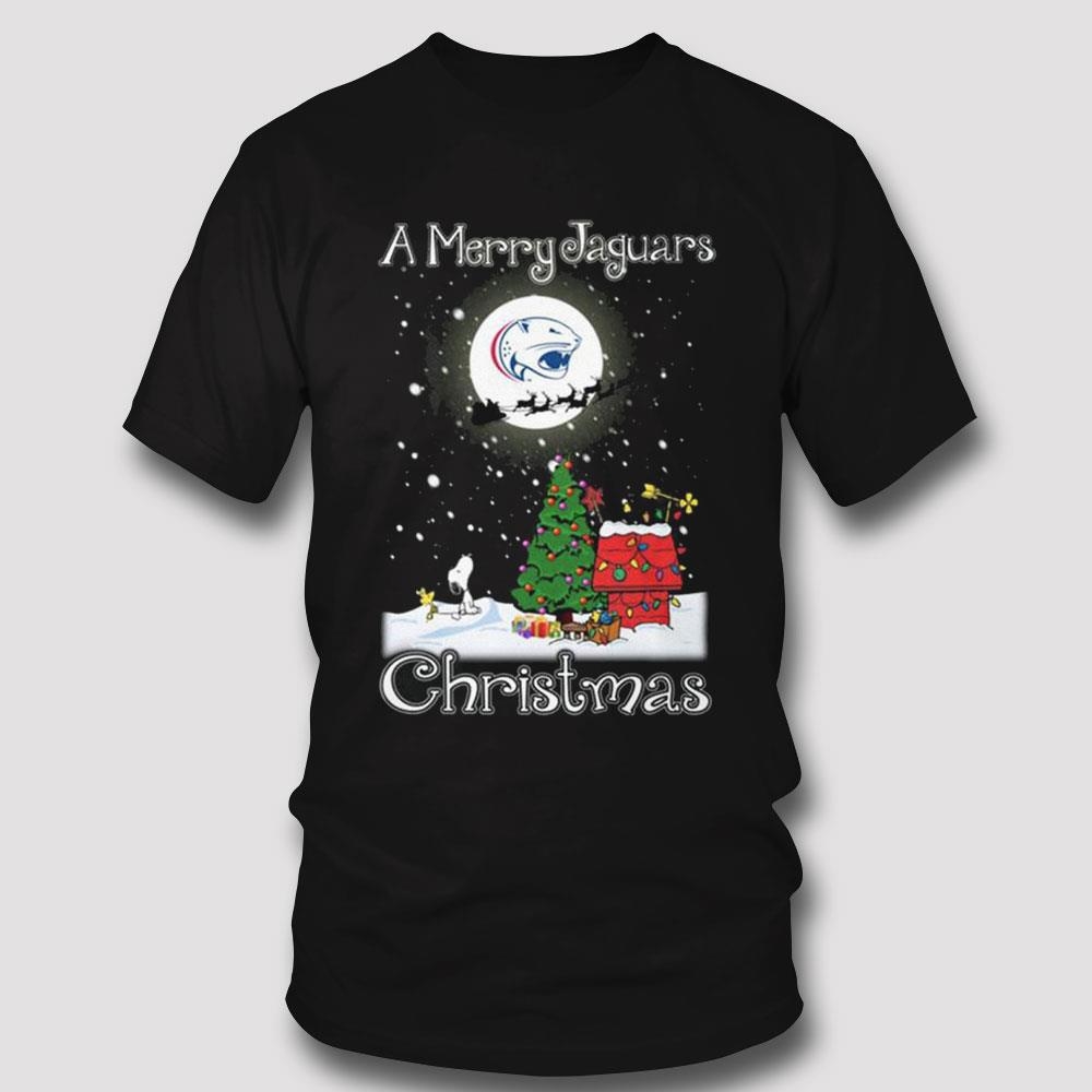 South Alabama Jaguars Snoopy Merry Christmas Shirt South Alabama Jaguars Snoopy Merry Christmas Shirt