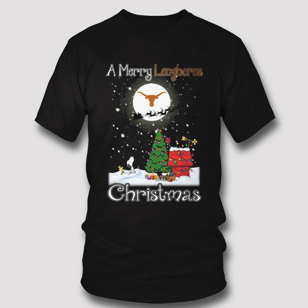 Texas Longhorns Snoopy Merry Christmas Shirt Texas Longhorns Snoopy Merry Christmas Shirt