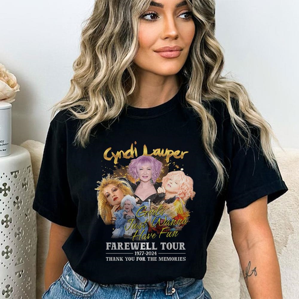 Cyndi Lauper Farewell Tour 1977-2024 Thank You For Joyfulness Shirt Cyndi Lauper Farewell Tour 1977-2024 Thank You For Joyfulness Shirt