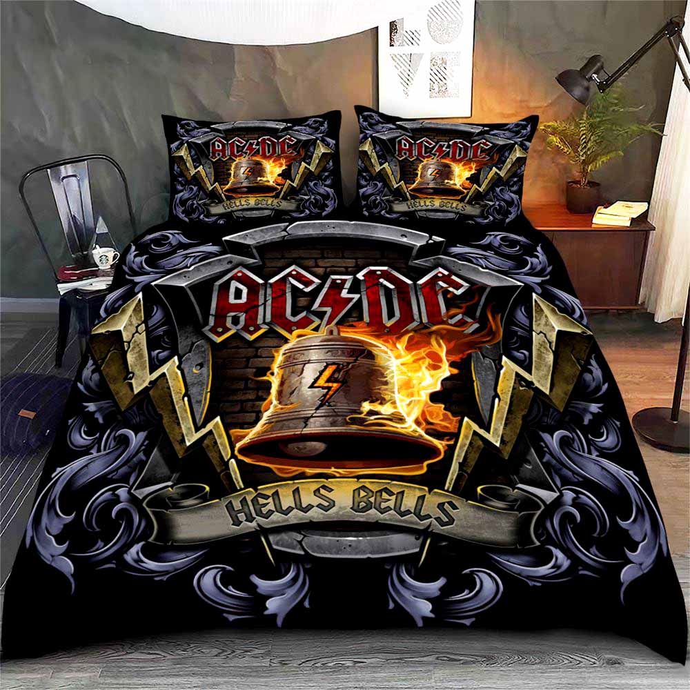 Ac Dc Music Band Quilt Blanket Bedding Set