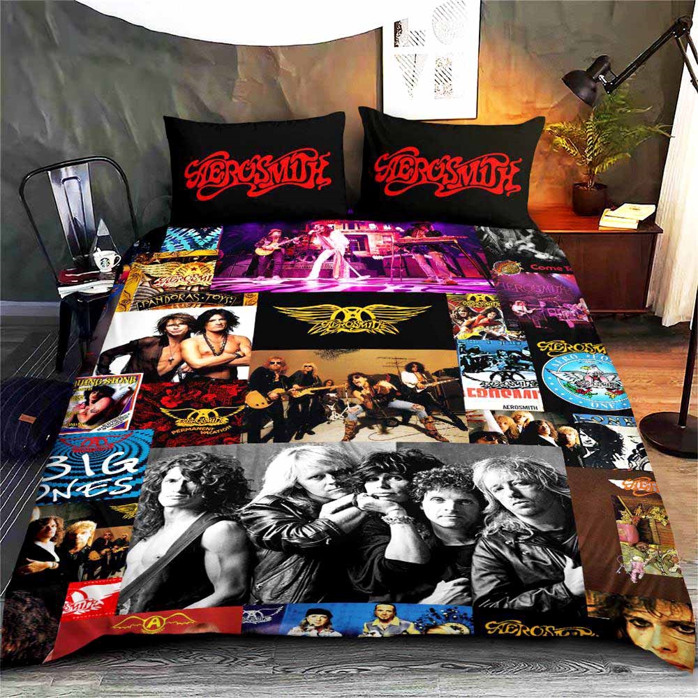 Aerosmith Duvet Cover And Pillow Case Bedding Set