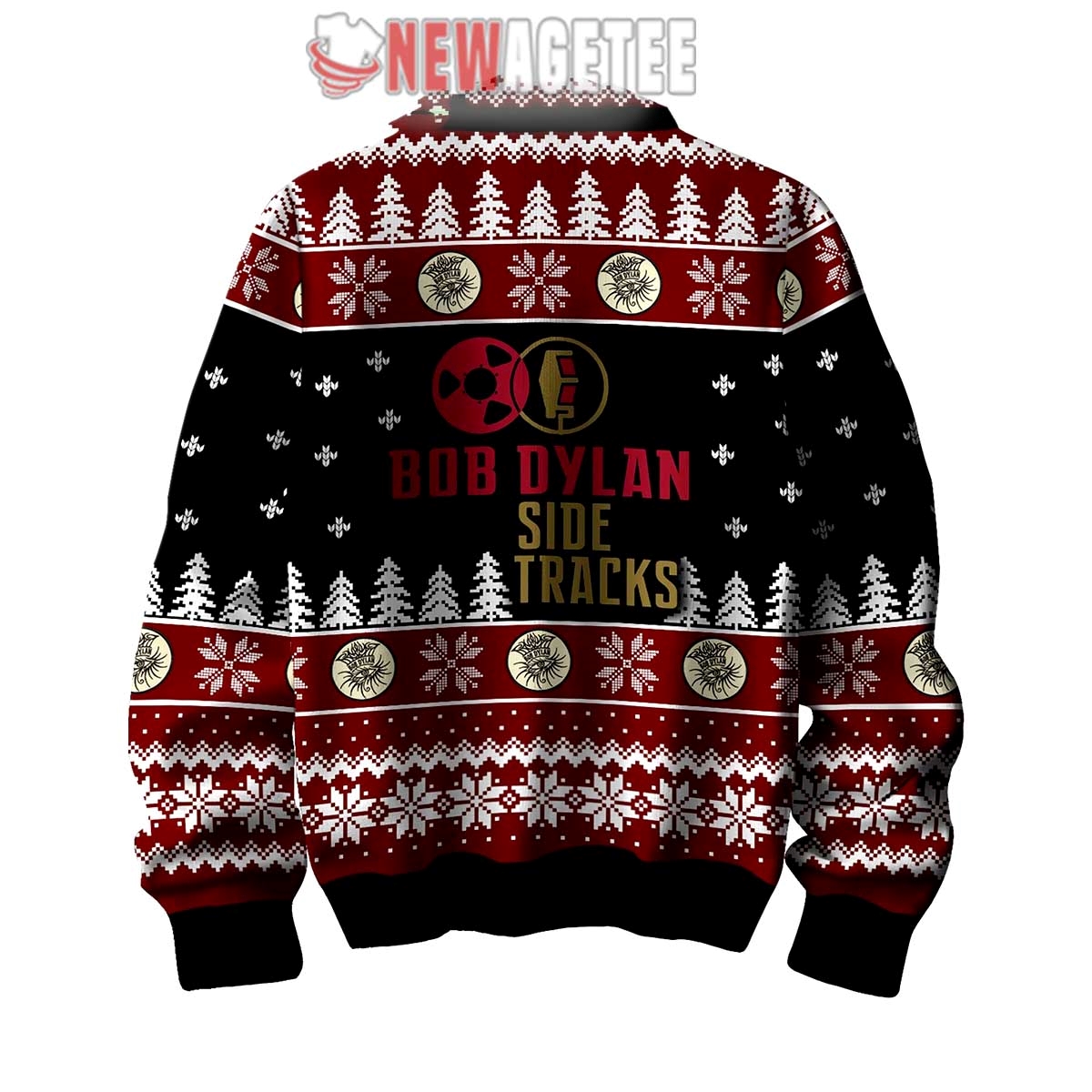Bob Dylan Side Tracks Ugly Christmas Sweater