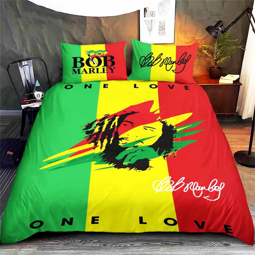 Bob Marley Duvet Cover And Pillow Case Bedding Set